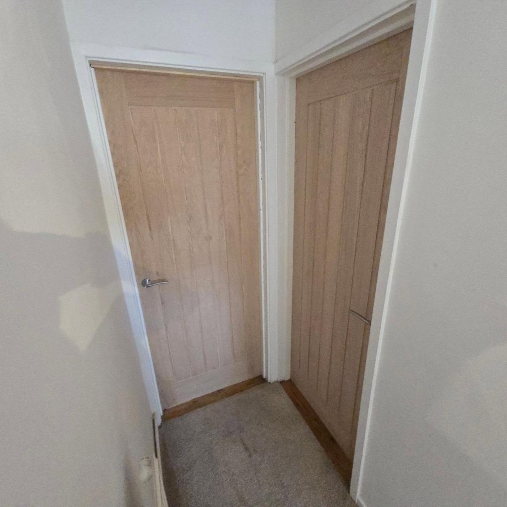 New oak doors fitted along the landing