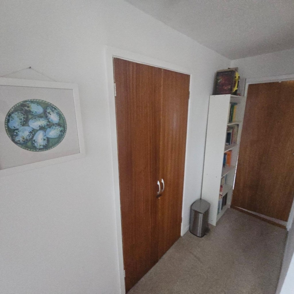 The old wardrobe doors before the oak replacements